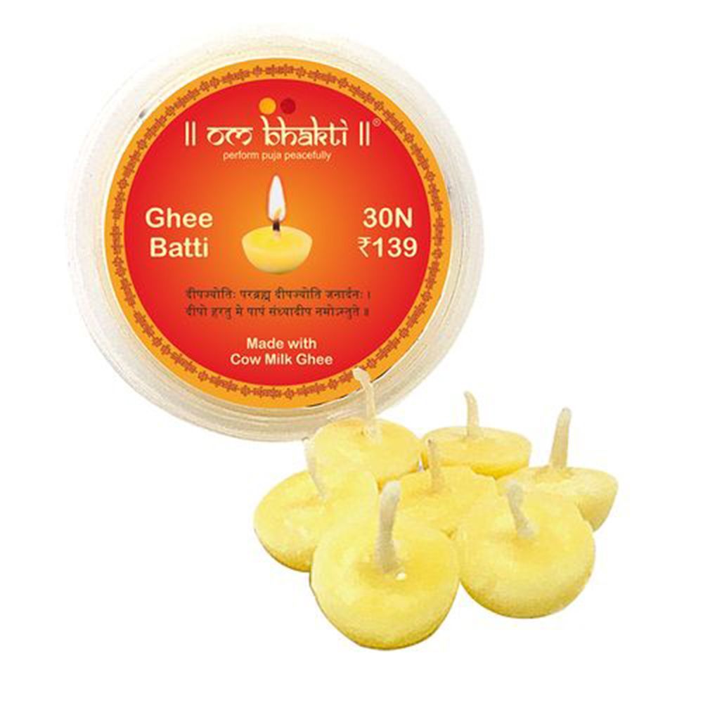 Om Bhakti Ghee Batti Ready To Light Diya - Small, 30pc