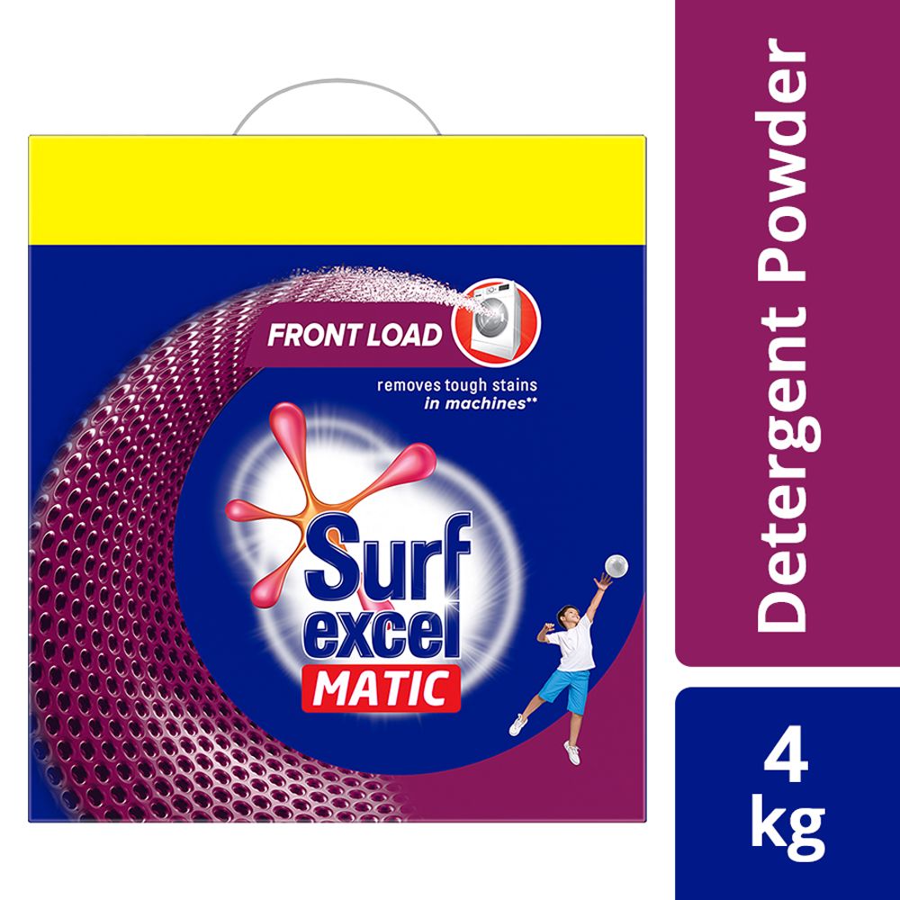Surf Excel Matic Detergent Powder - Front Load, 3kg + 1kg Free