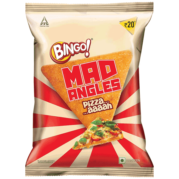Bingo Mad Angles Chips - Pizza Aah, 60g