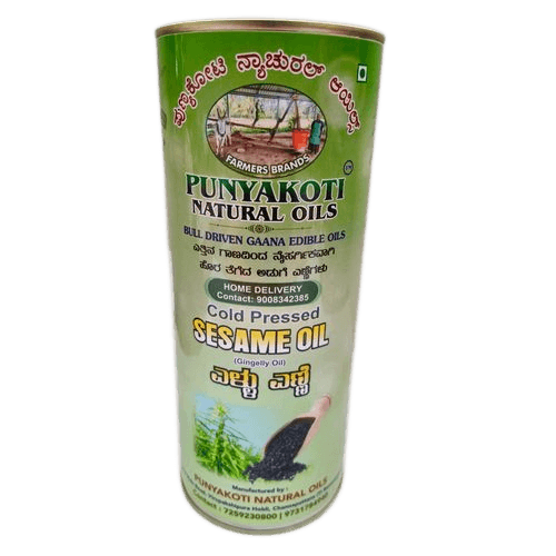 Punyakoti Cold Pressed Sesame Oil Tin, 1L