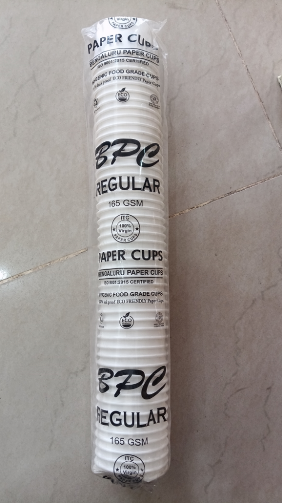 BPC Regular Paper Cups - White, 50ml (100pc)