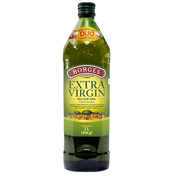 Borges Extra Virgin Olive Oil Glass Bottle, 1L