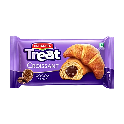 Britannia Treat Croissant - Cocoa Cream Filling, 45g (Set of 5) (IA)