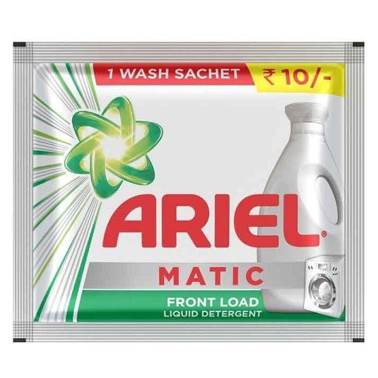 Ariel (Rs.10) Matic Liquid Detergent Pouch - Front Load, 50ml
