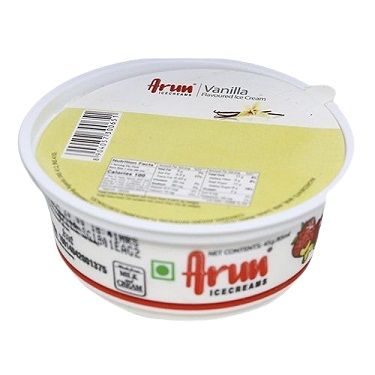 Arun Cup Ice Cream - Vanilla, 85ml