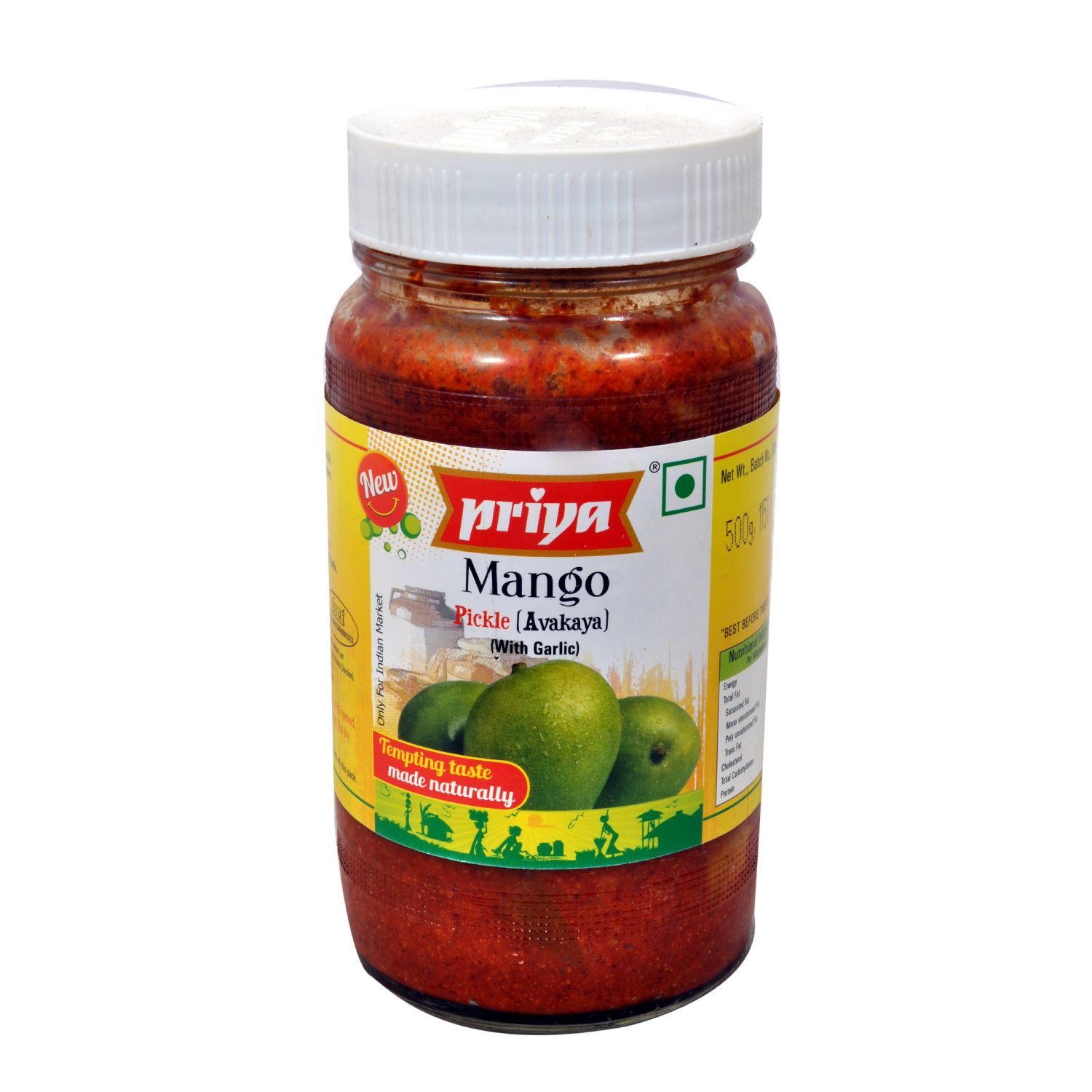 Priya Pickle Jar - Mango Avakaya, 500g