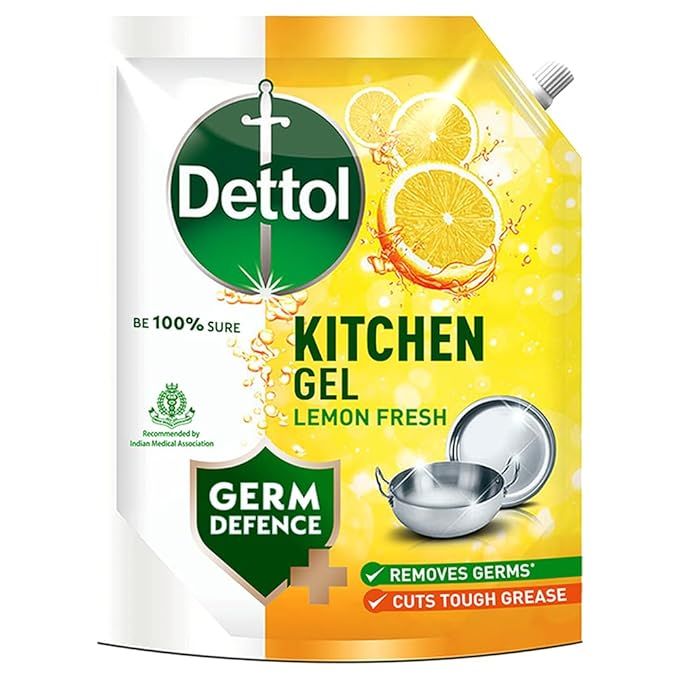 Dettol Kitchen Dish & Slab Gel Refill - Lime Splash, 1500ml