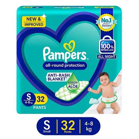 Pampers All Round Protection Diaper Pants - S, 32pc