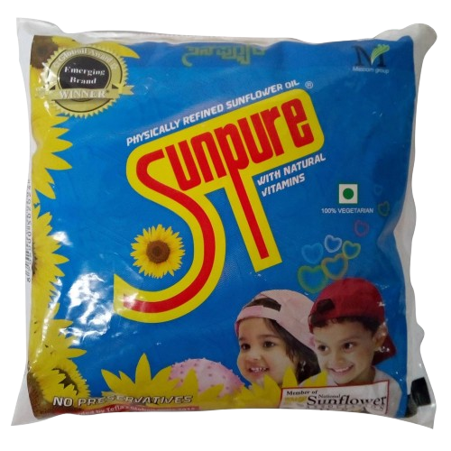 Sunpure Sunflower Oil Pouch, 500ml