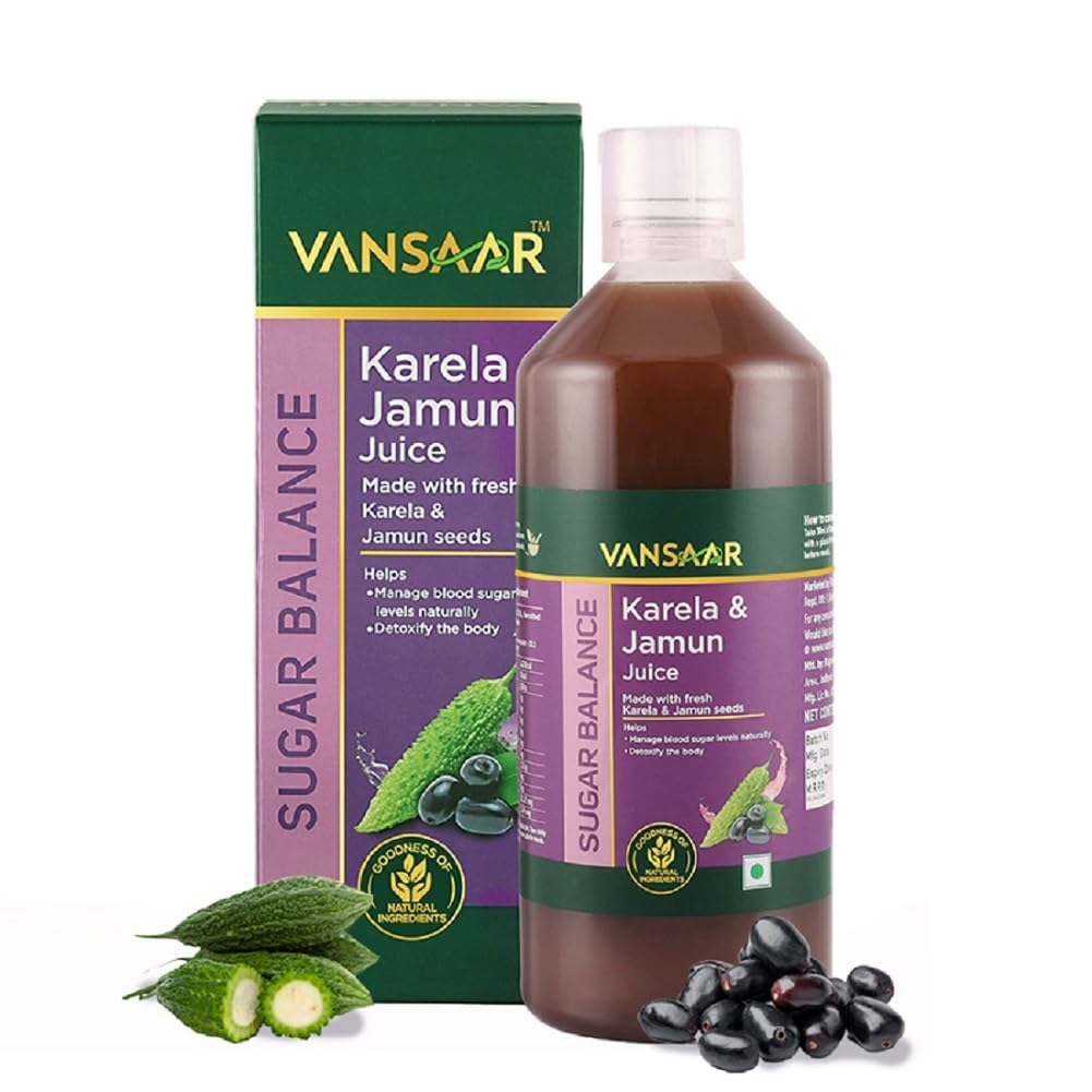 Vansaar Karela & Jamun Juice Bottle, 1L 