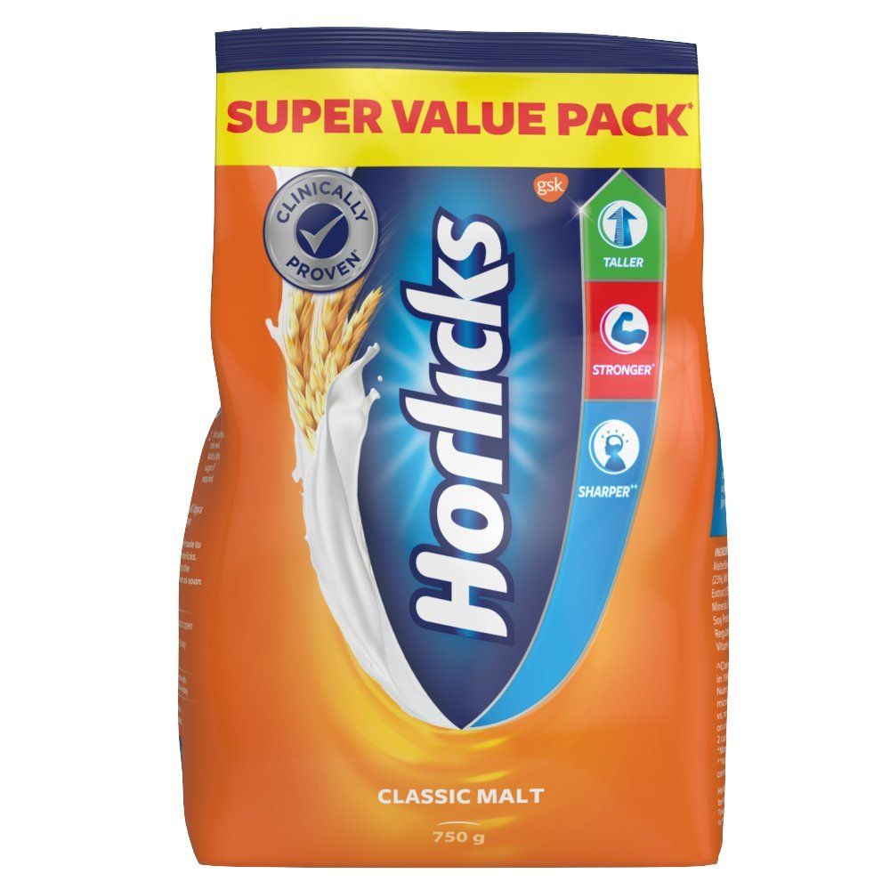 Horlicks Health Drink Pouch - Classic Malt, 750g