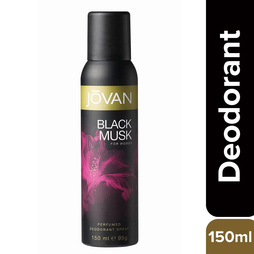 Jovan For Women Deodrant Body Spray - Black Musk, 150ml