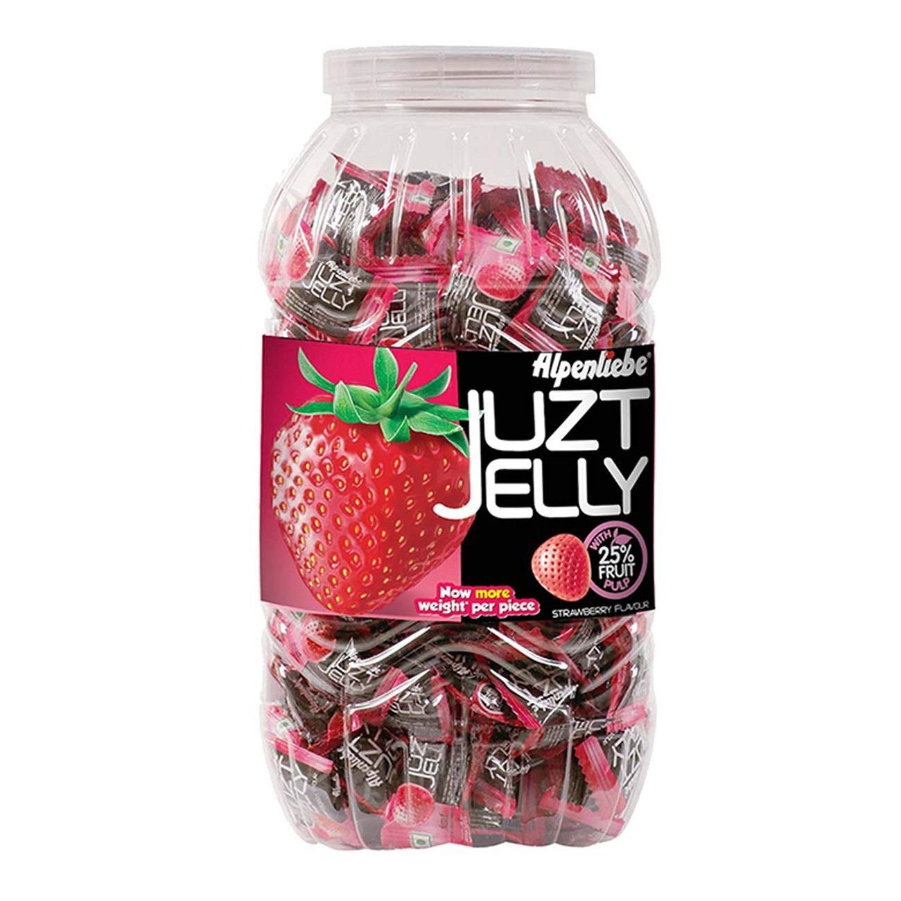 Alpenliebe (Re.1) Juzt Jelly Candy Jar- Strawberry, 3.7g (Set of 200)