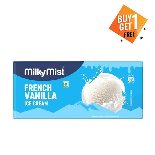 Milky Mist Ice Cream Carton - French Vanilla, 700ml (Buy 1 Get 1 Free)