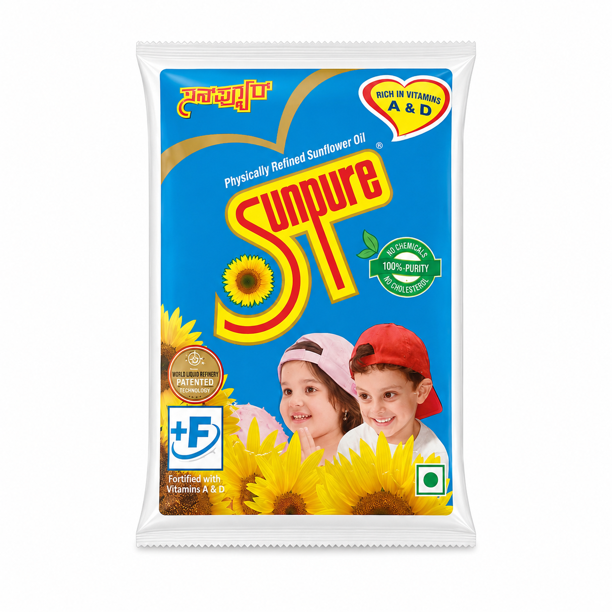 Sunpure Sunflower Oil Pouch, 100ml
