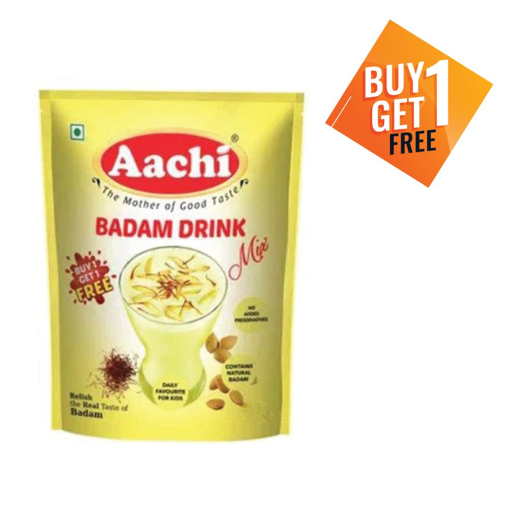Aachi Badam Drink Powder Mix Pouch, 100g (Buy 1 Get 1 Free)