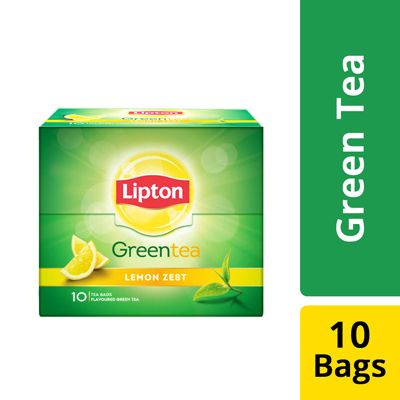 Lipton Green Tea Bags - Honey Lemon, 2g (Set of 10)