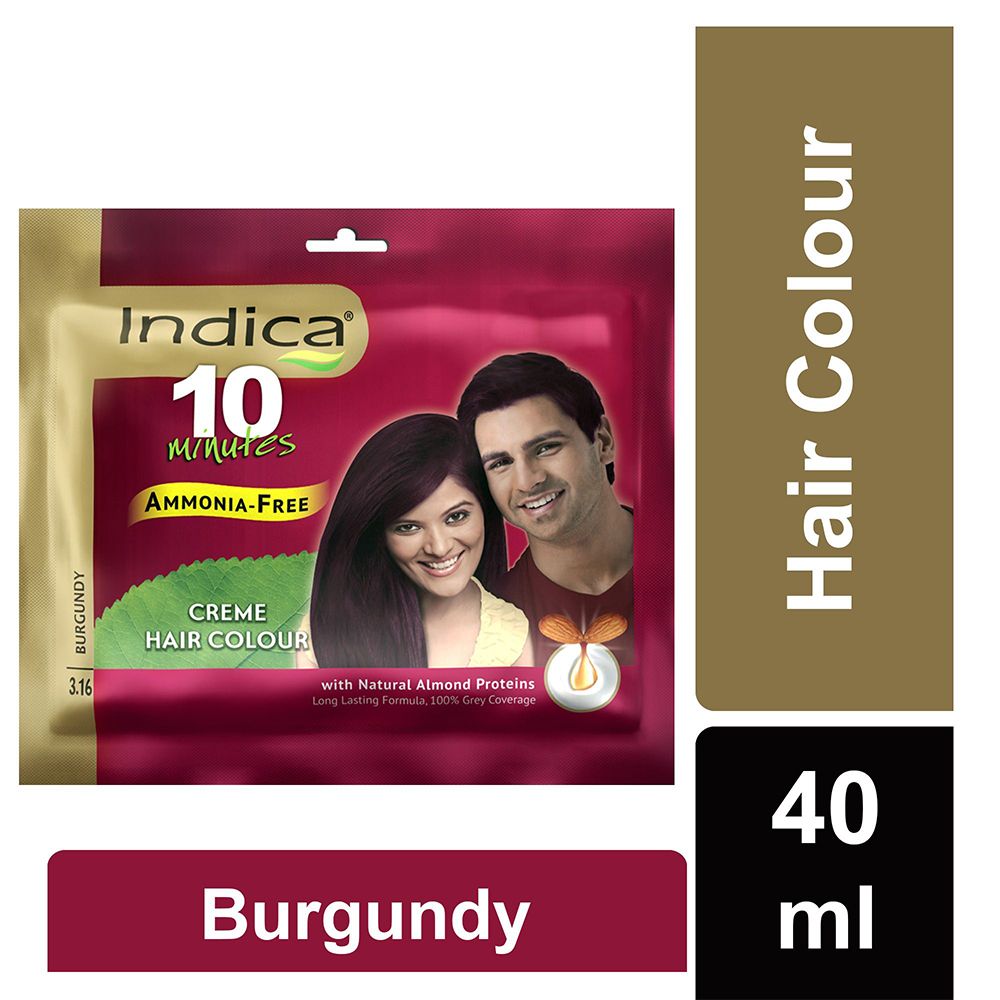 Indica Creme Hair Colour - Burgundy, 40ml