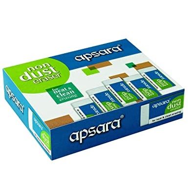 Apsara Non Dust Jumbo Eraser (Set of 20)