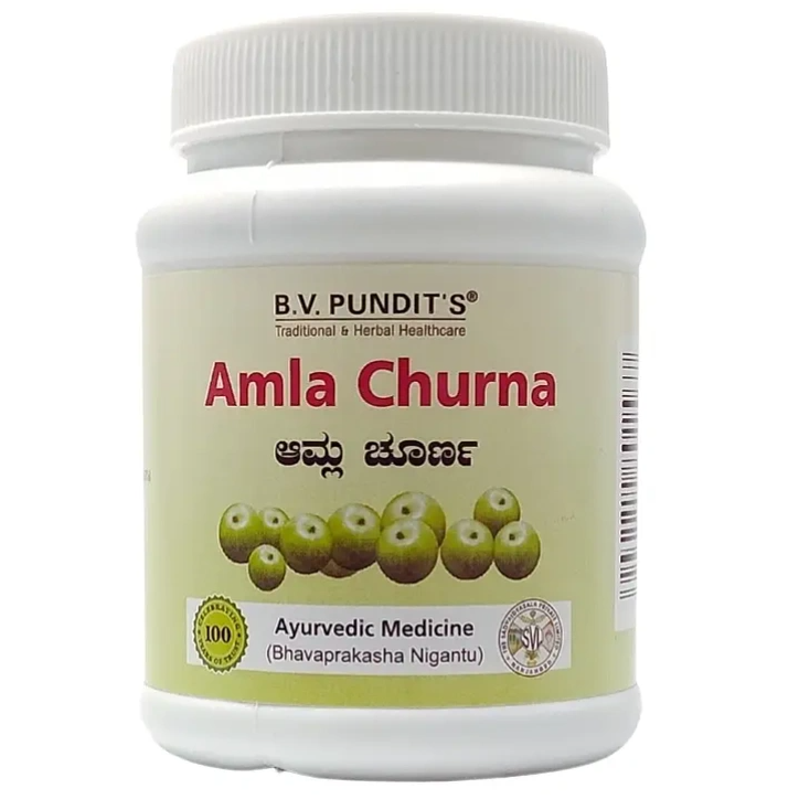 B.V. Pundit'S Amla Churna Bottle, 100g