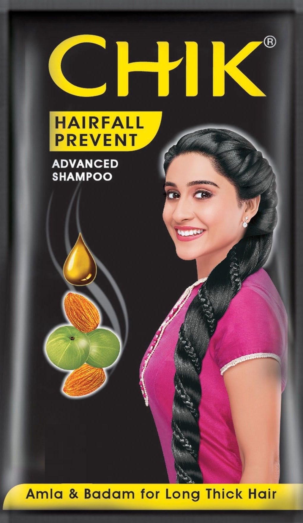 Chik (50p) Advanced Hairfall Prevent Shampoo - Amla & Badam, 3.5ml
