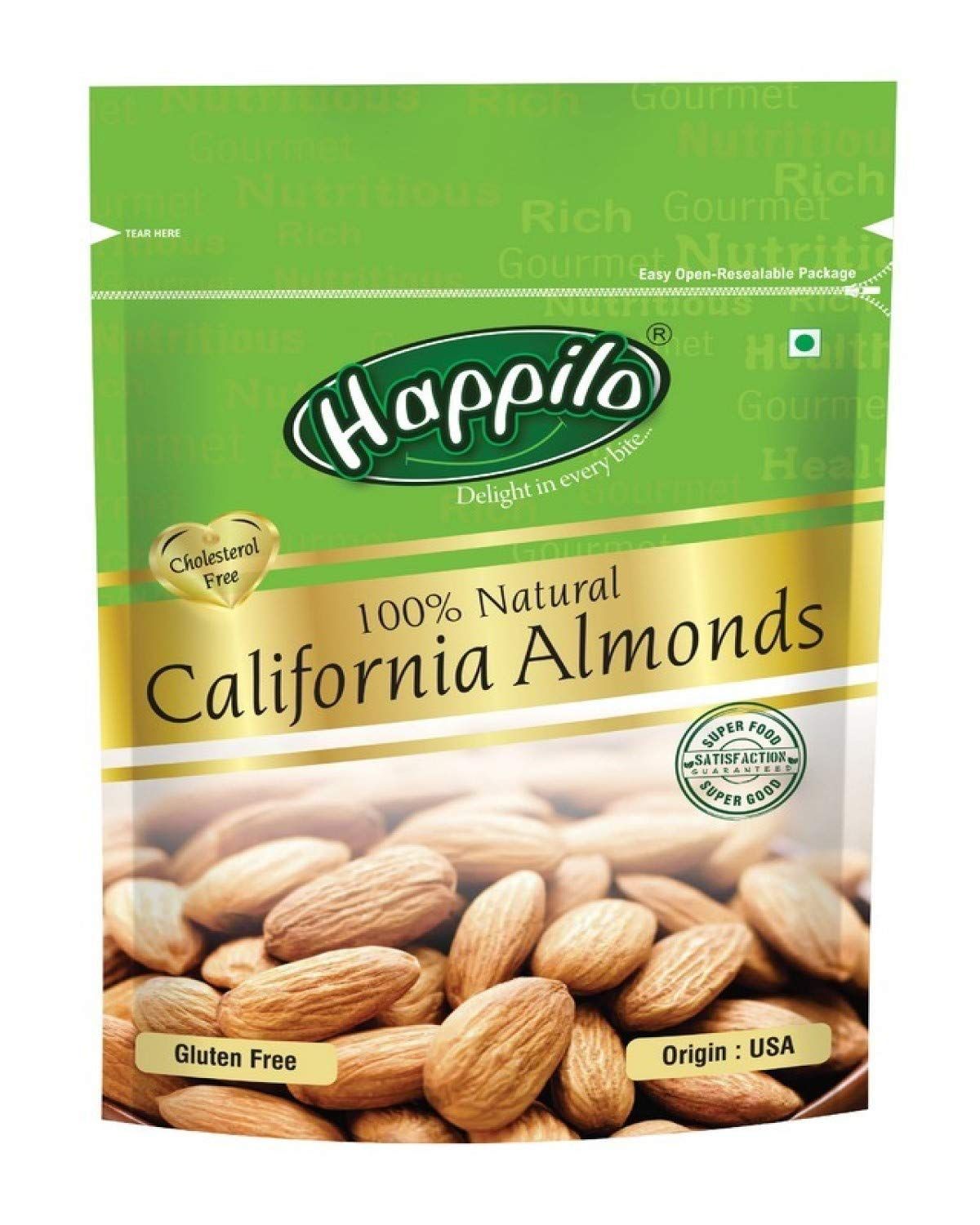 Happilo 100% Natural Premium - Californian Almonds, 80g