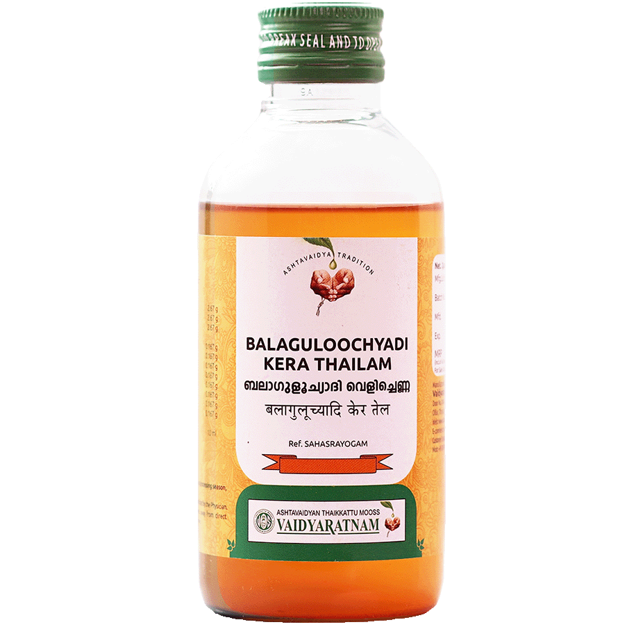 Vaidyaratnam Ayurvedic Balaguloochyadi KeraThailam, 200ml