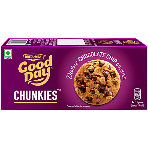 Britannia Good Day Chunkies Cookies - Chocolate Chip, 75g