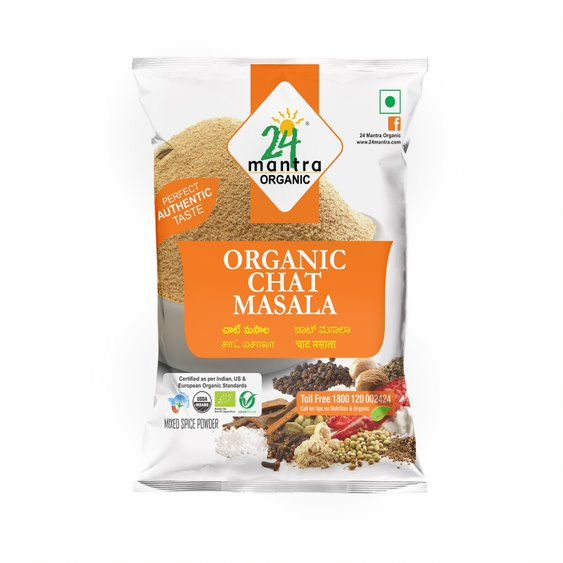 24 Mantra Organic Chat Masala Powder Pouch, 50g