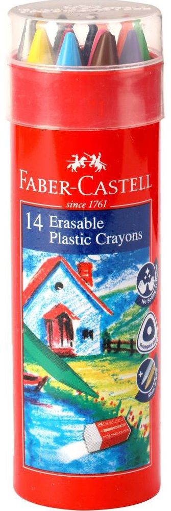 Faber-Castell 14 Erasable Plastic Crayons
