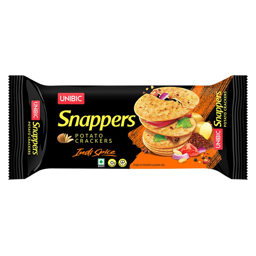 Unibic Snappers Potato Crackers - Indi Spice, 75g