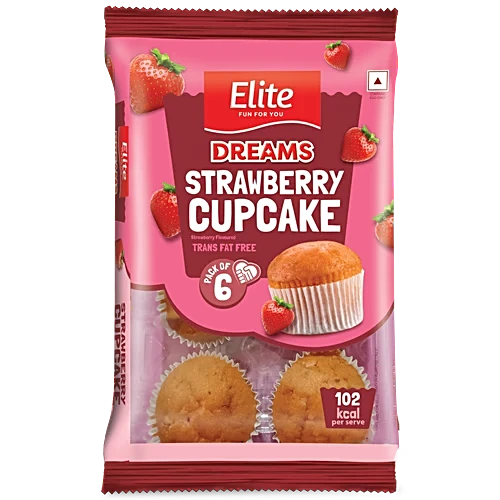 Elite Dreams Cupcake - Strawberry, 170g (28g x 6pc)