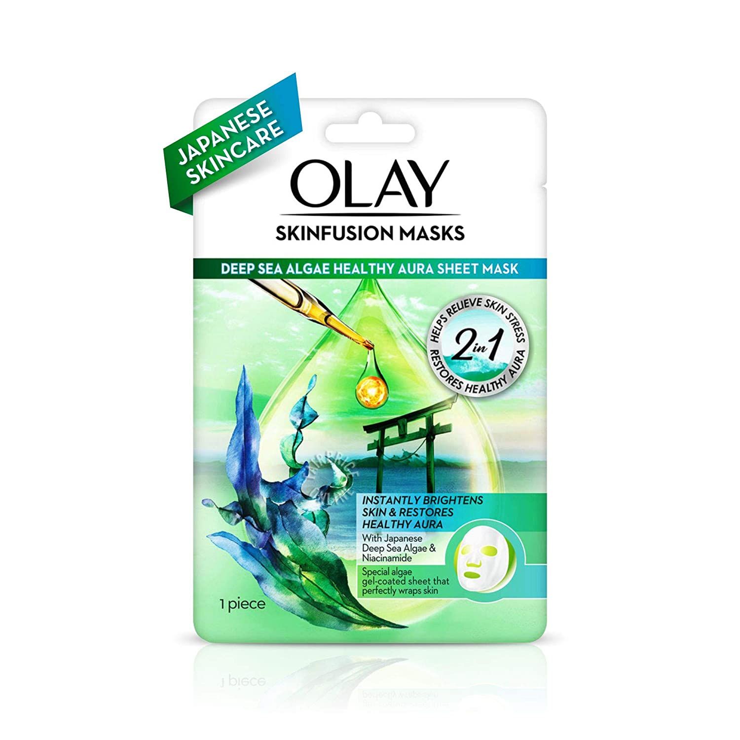 olay Skinfusion Face Mask - Deep Sea Algae, 25g