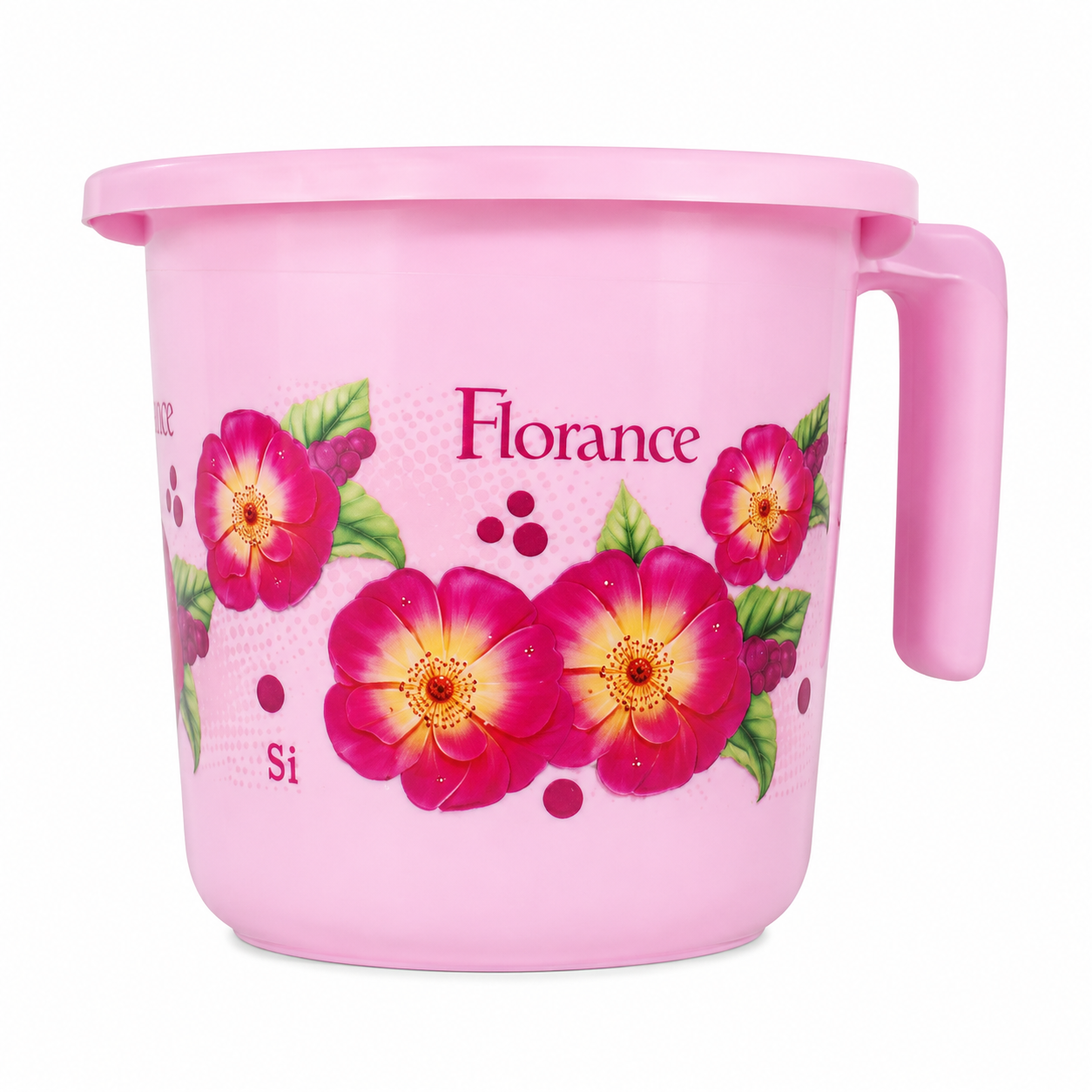Flower Floral Plastic Utility Mug - Pink, 1pc