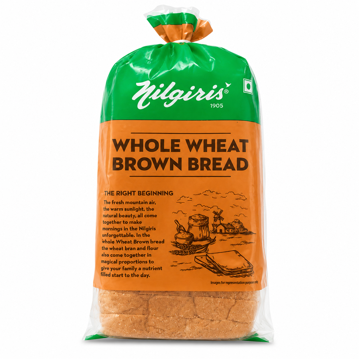 Nilgiris Whole Wheat Brown Bread, 400g