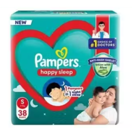 Pampers Happy Sleep Pant Style Diaper - S, 38pcs (MD)
