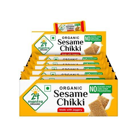 24 Mantra Organic Sesame Chikki, 200g (20g x 10pc)