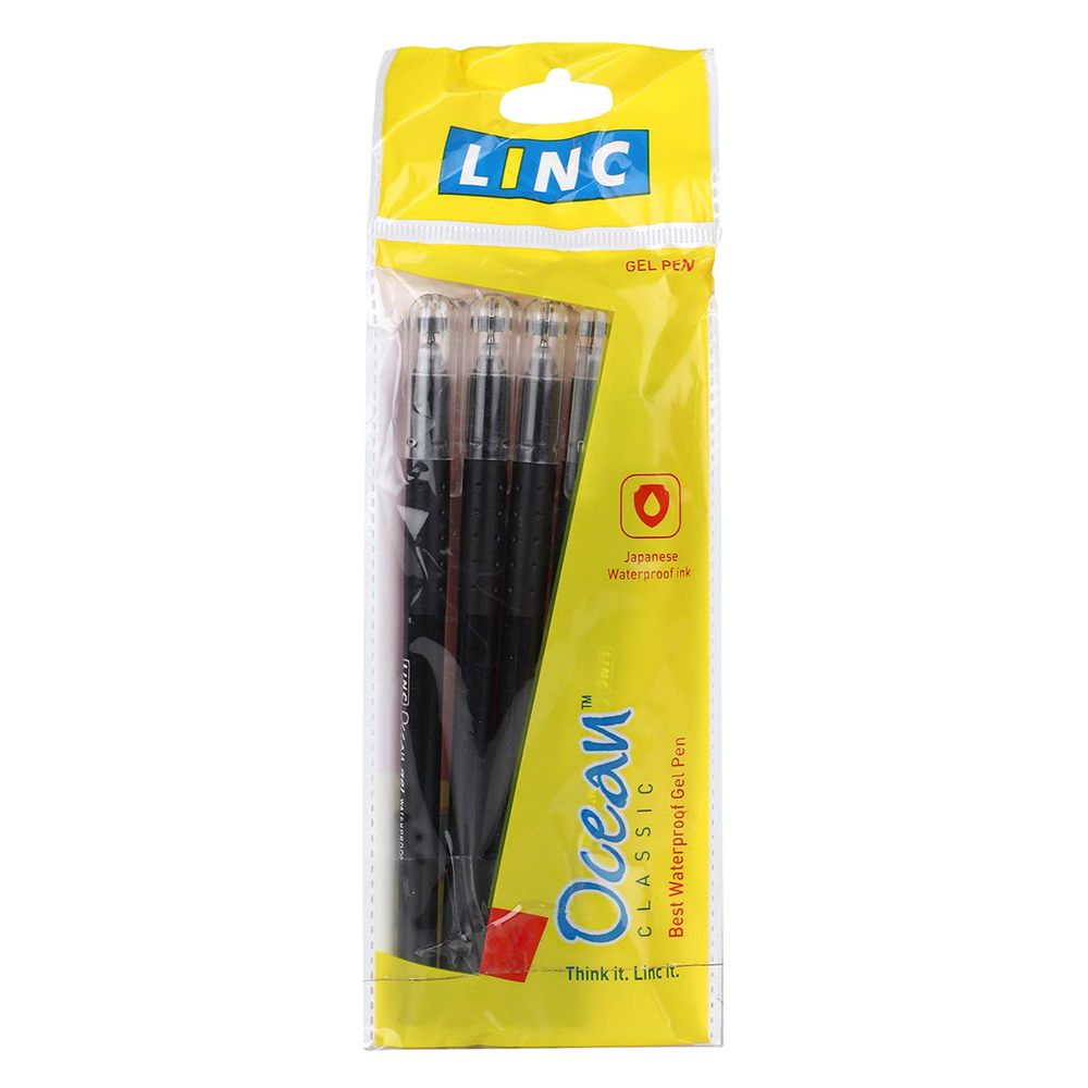 Linc Ocean Gel Pen Black (Set of 5)