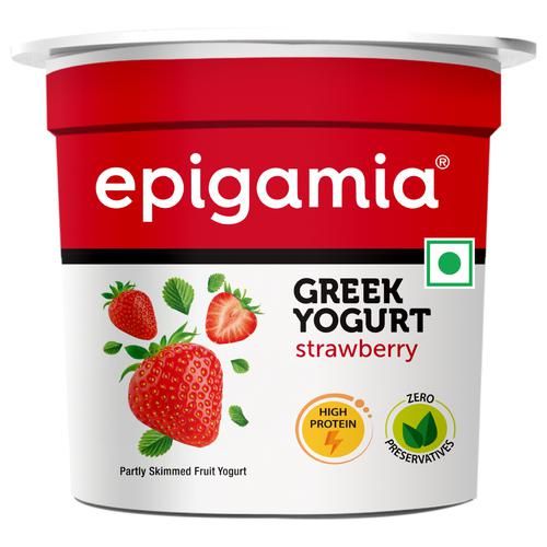 Epigamia Greek Yogurt - Strawberry, 90g