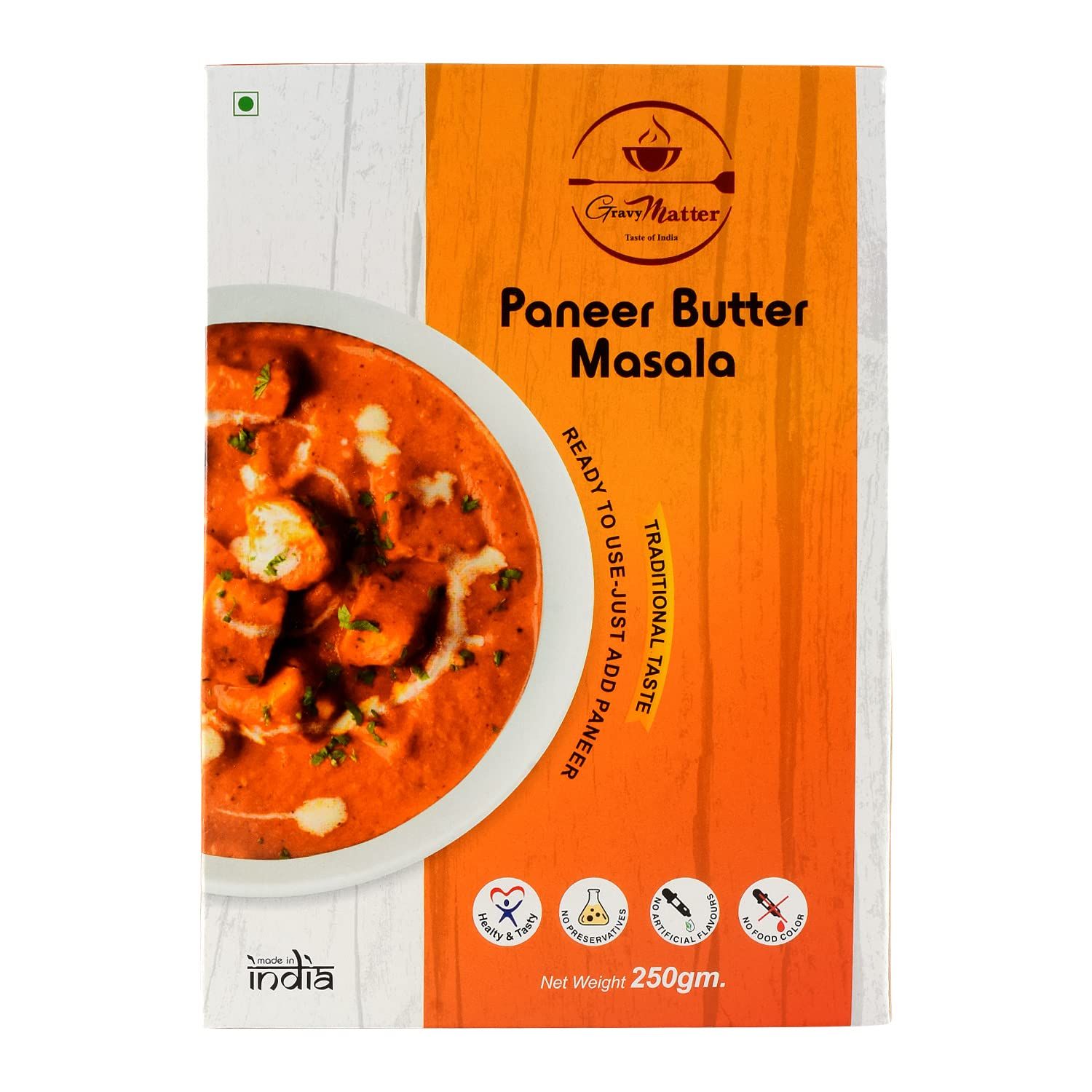 GravyMatter Precooked Gravy Paste Spout Pouch - Paneer Butter Masala, 250g
