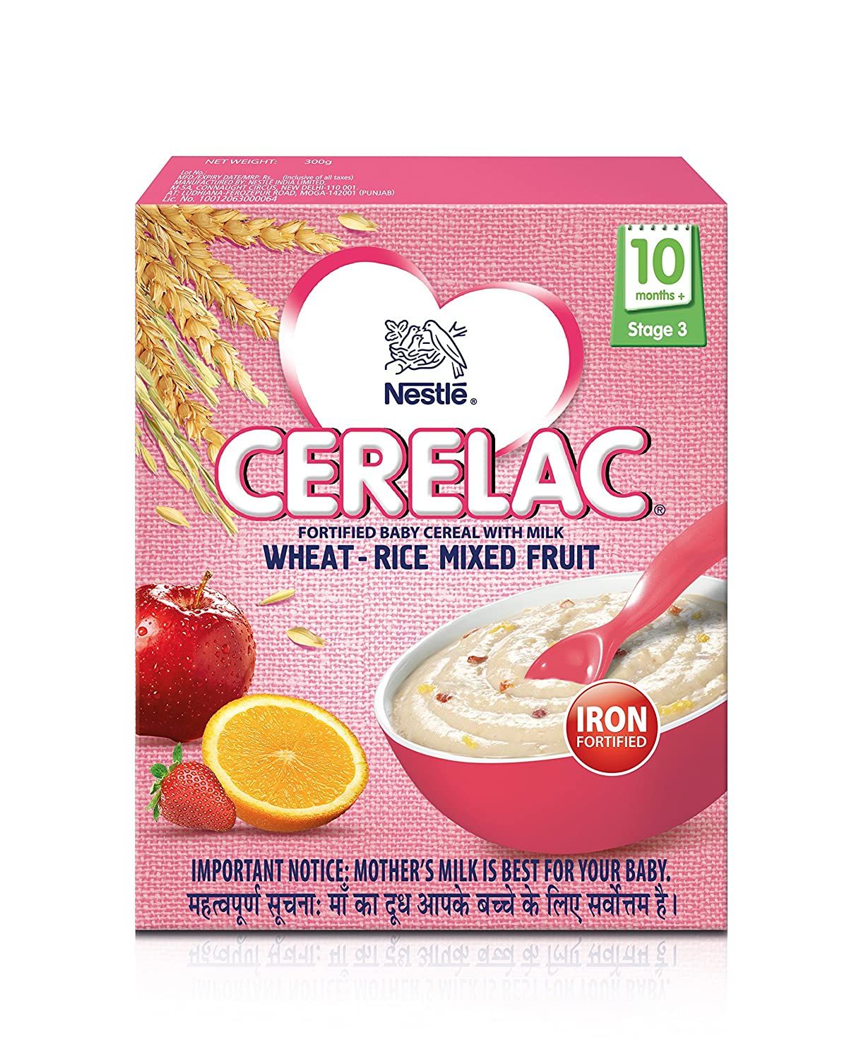 Nestle Cerelac From 10 Months Cereal - Wheat Rice Mixed Fruit, 300g