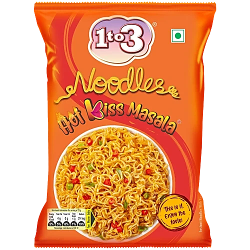 1to3 Instant Noodles Pouch - Hot Kiss Masala, 60g