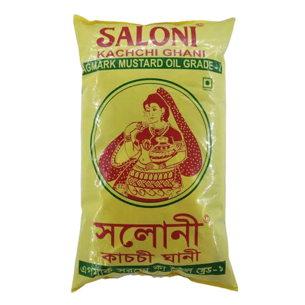 Saloni Mustard Oil Pouch, 1L