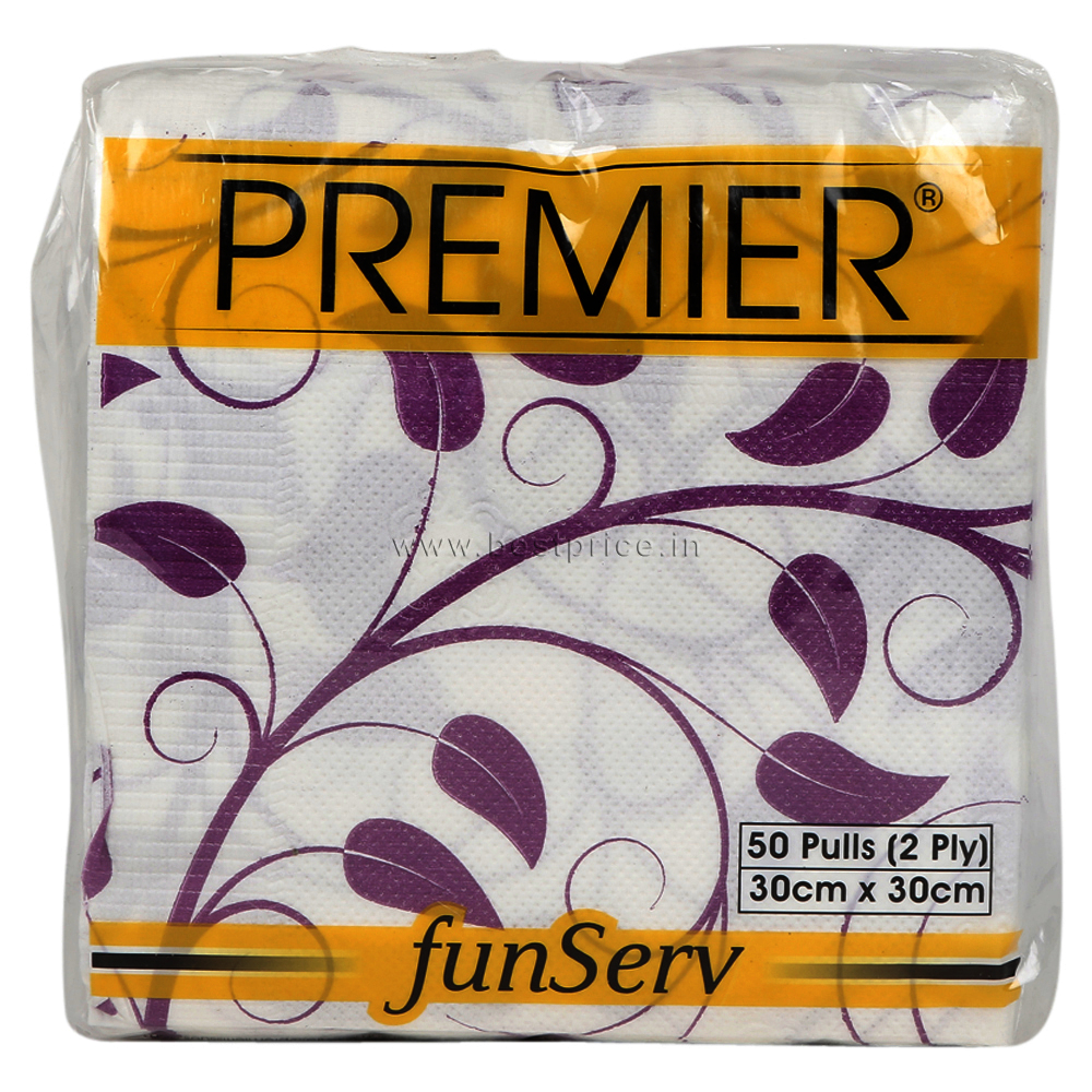 Premier Tissue Papper 2 Ply, 50 Pulls (30cm x 30cm) (Set of 2)