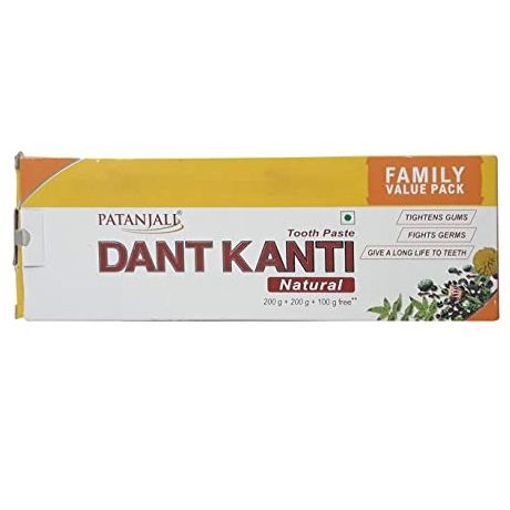 Patanjali Dant Kanti Family Pack Toothpaste - Natural (200g + 200g + 100g Free)