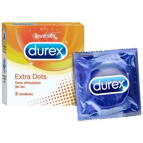 Durex Condoms - Extra Dots, 3pcs