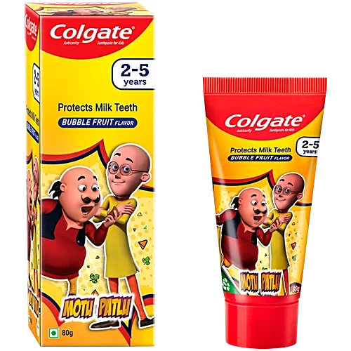 Colgate Motu Patlu Kids 2 to 5 Years Toothpaste  Bubble Fruit, 80g