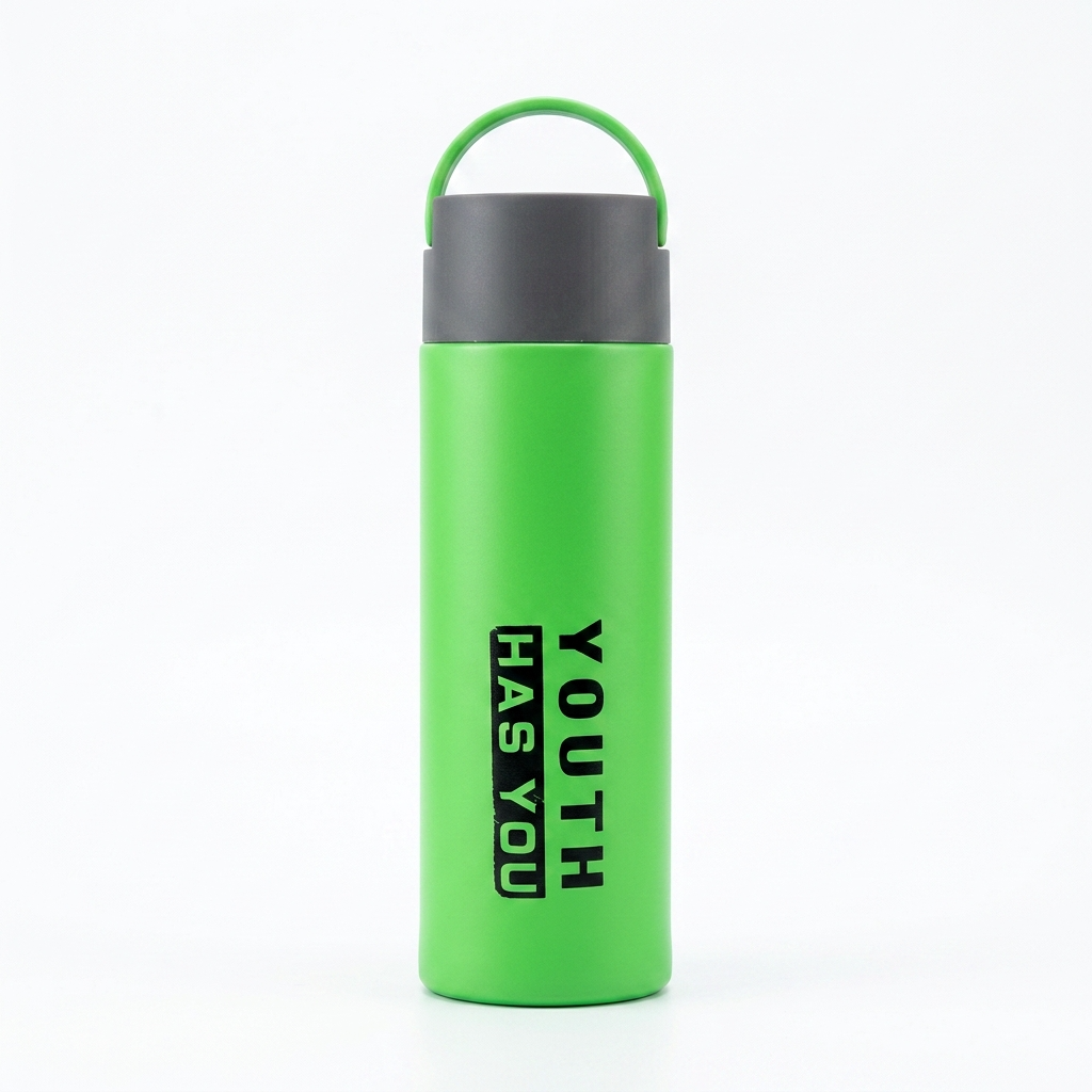 Youth Has You Printed Water Bottle, 1pc