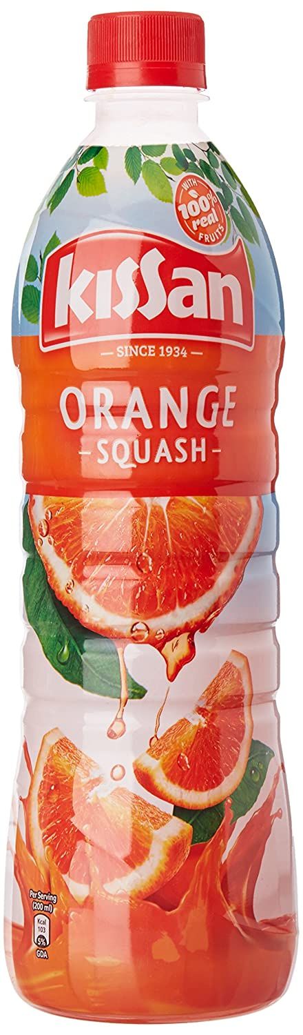 Kissan Squash PET - Orange, 750ml