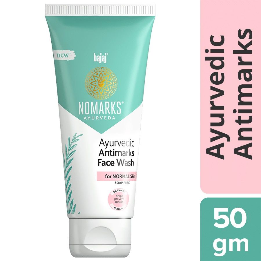 Bajaj Nomarks Ayurvedic Antimarks Face Wash for Normal Skin, 50g
